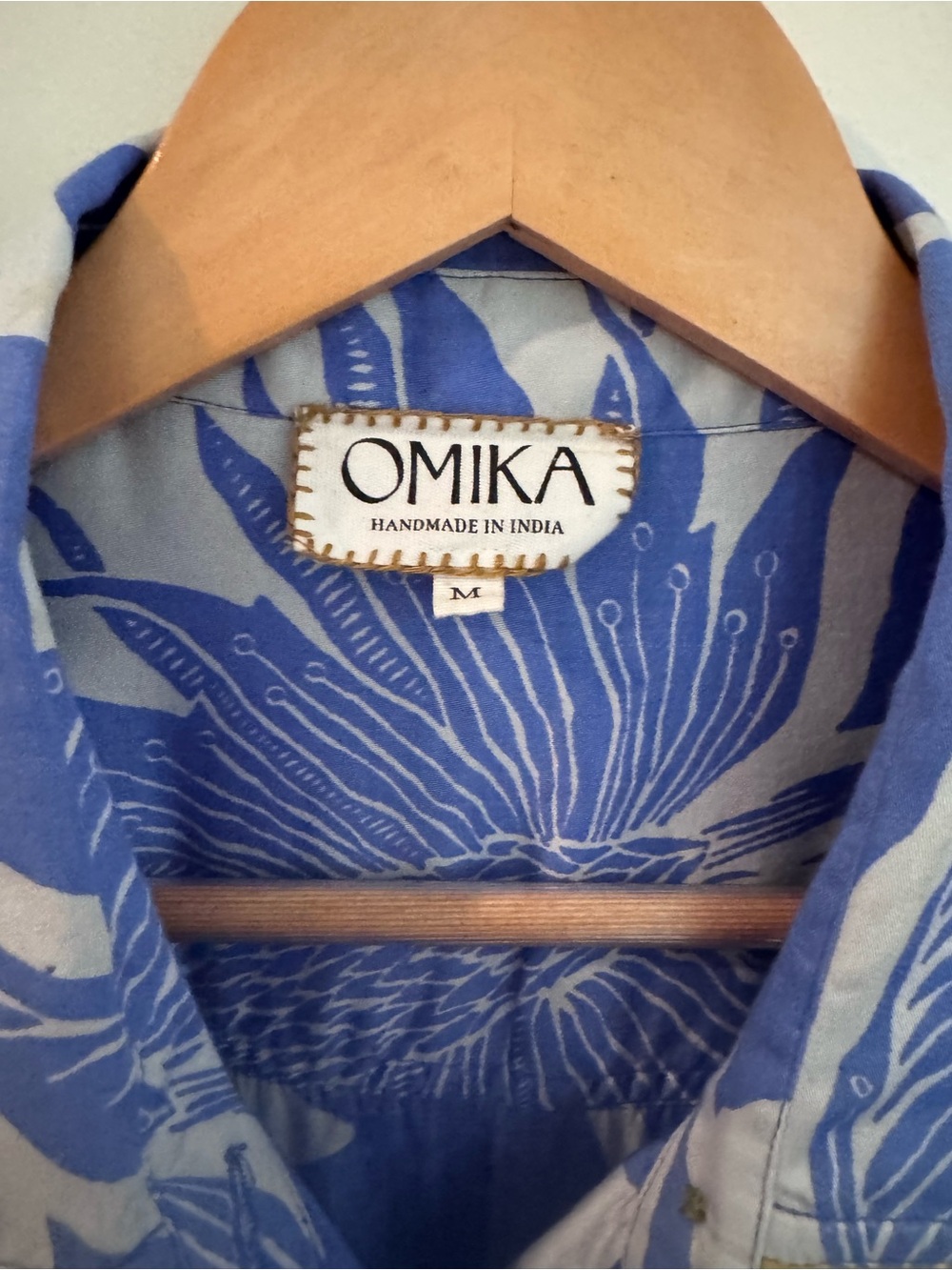 Omika Carla Midi Celine Montego Blue Floral Tie-Waist Midi Dress medium - Picture 2 of 5